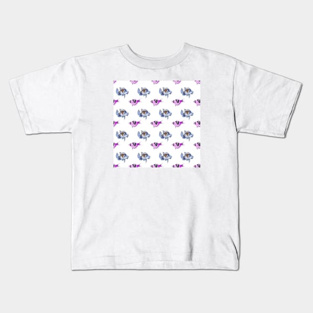 Fish Pattern Kids T-Shirt by AnimalPatterns